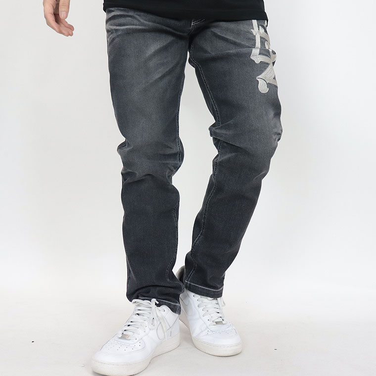 【NORTON】ストレッチ抜染ビッグロゴデニムパンツ