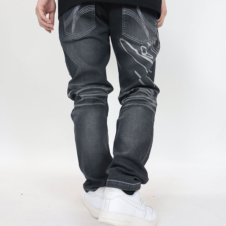 【NORTON】ストレッチ抜染ビッグロゴデニムパンツ