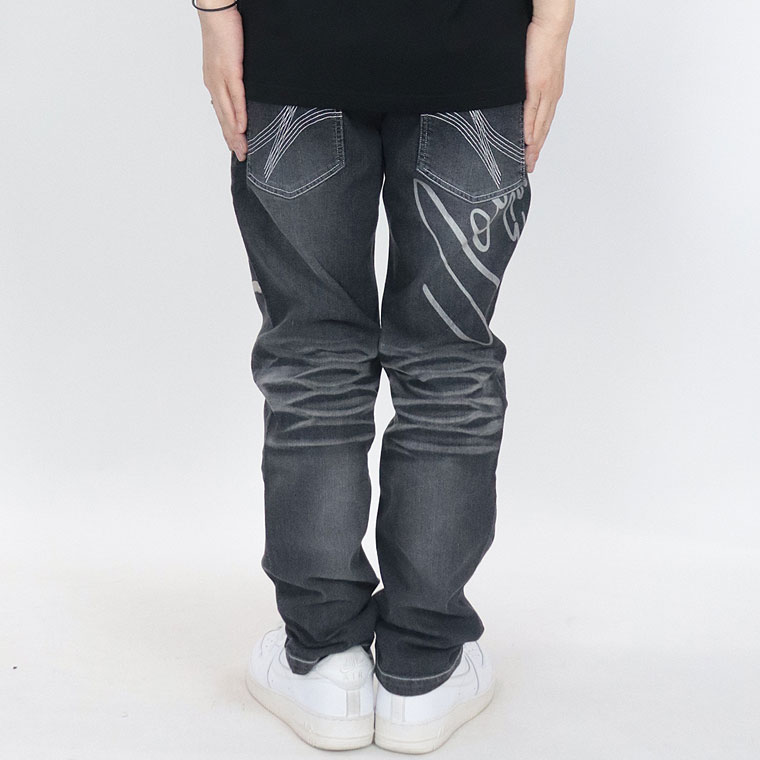 【NORTON】ストレッチ抜染ビッグロゴデニムパンツ