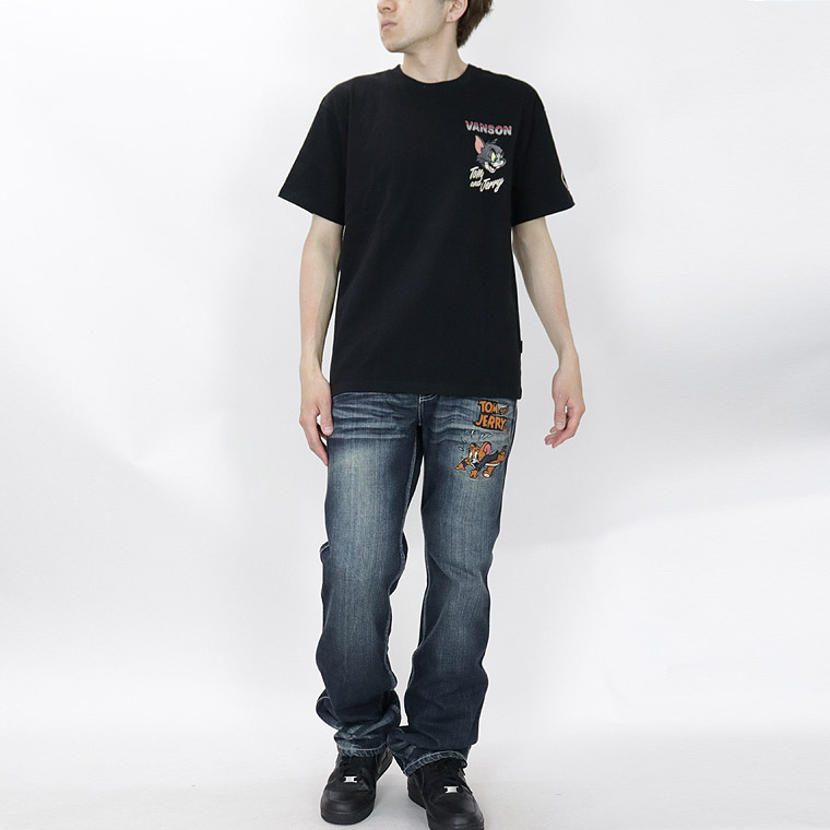 【TOM&JERRYコラボ】天竺半袖Tシャツ バイクトム