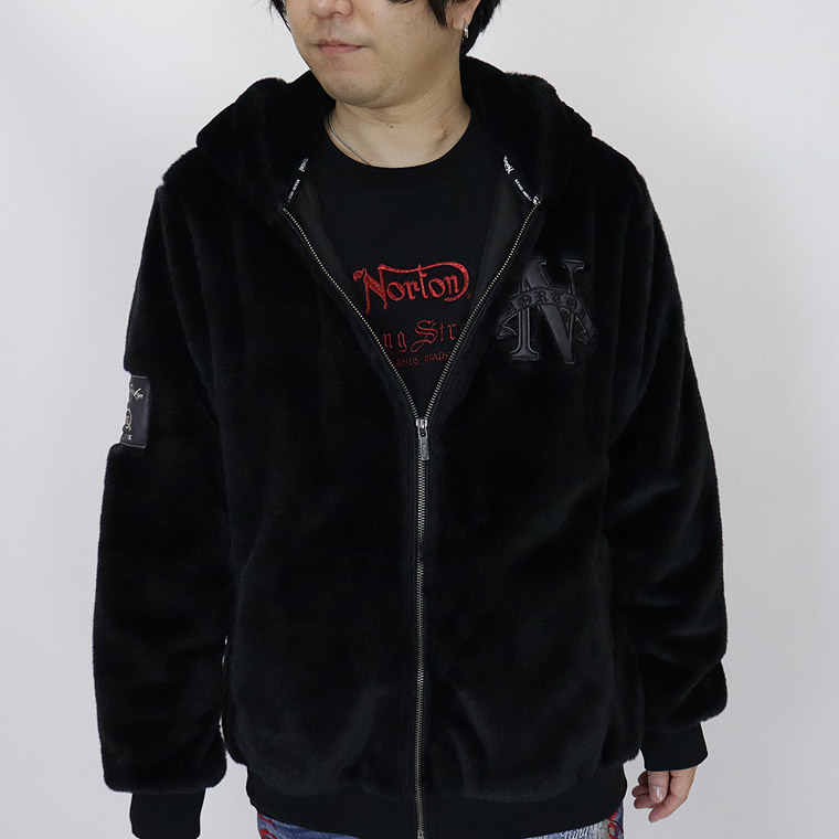 【NORTON】ストレートボアZIPパーカー