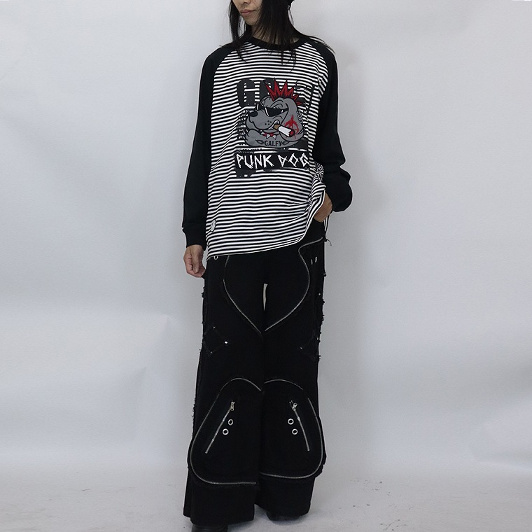 【GALFY】PUNK ROCK 長袖Tシャツ