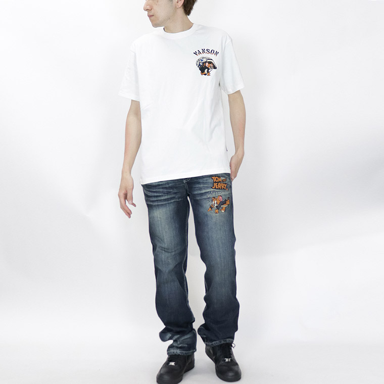 【TOM&JERRYコラボ】天竺半袖Tシャツ ヘルメットジェリー