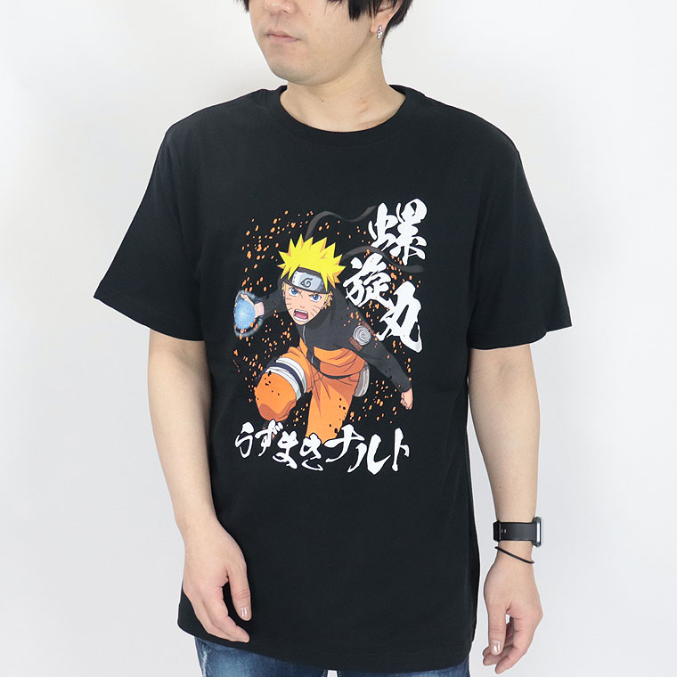 【NARUTO疾風伝】螺旋丸プリント半袖Tシャツ