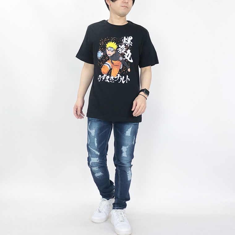 【NARUTO疾風伝】螺旋丸プリント半袖Tシャツ