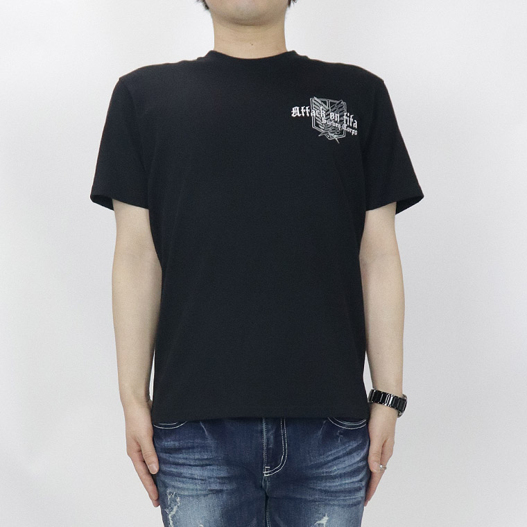 【進撃の巨人】天竺半袖Tシャツ エレン&ミカサ&リヴァイ