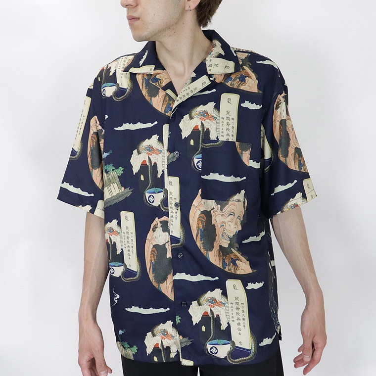 NIPOALOHA 半袖シャツ 葛飾北斎　無礼講　XL 定価28000円 葛飾北斎】総柄プリント半袖シャツ | 店舗から探す,5号店 | lax outfitters