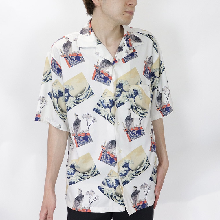 葛飾北斎】総柄プリント半袖シャツ | 店舗から探す,5号店 | lax outfitters