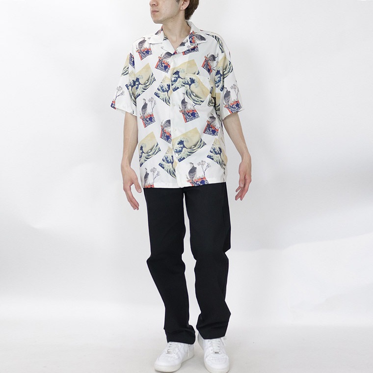 葛飾北斎】総柄プリント半袖シャツ | 店舗から探す,5号店 | lax outfitters