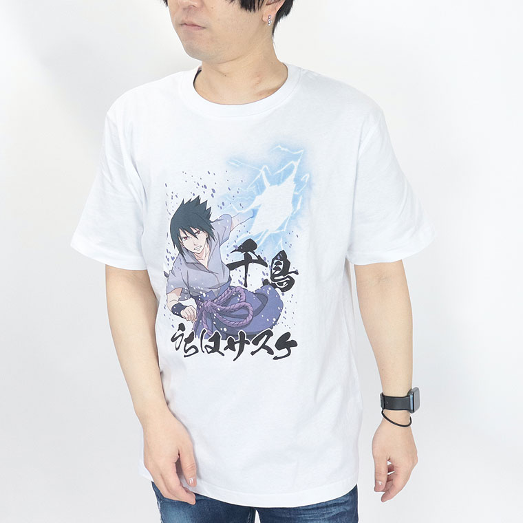 【NARUTO疾風伝】うちはサスケプリント半袖Tシャツ