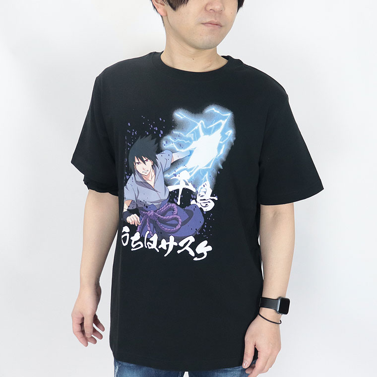 【NARUTO疾風伝】うちはサスケプリント半袖Tシャツ