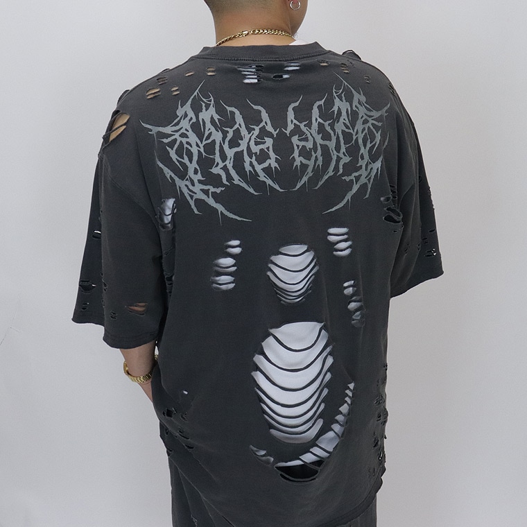 SALE【GALFY】病みに溶かされし犬 ダメージTシャツ