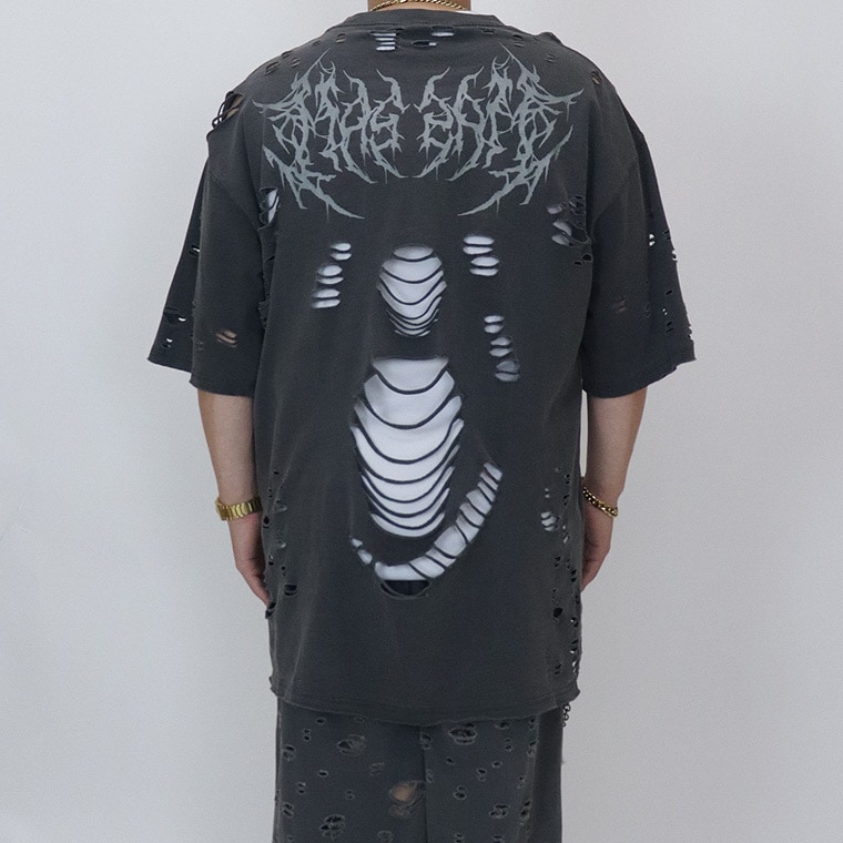 SALE【GALFY】病みに溶かされし犬 ダメージTシャツ