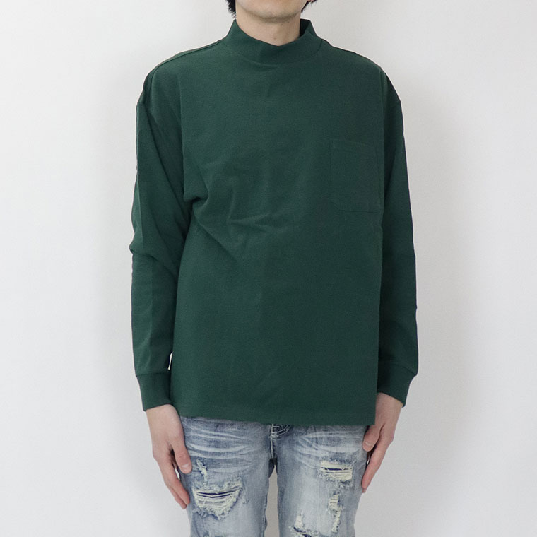 モックネック長袖Tシャツ(ペア対応)