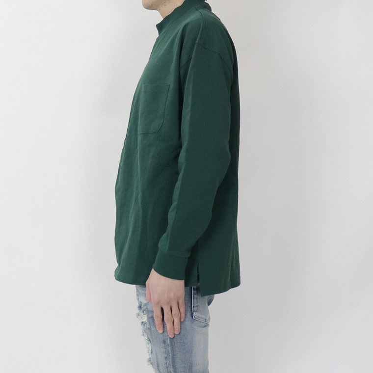 モックネック長袖Tシャツ(ペア対応)