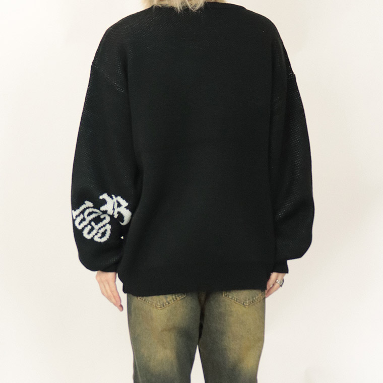 冬物売り尽くし40%OFF【BEN DAVIS(ベンデイビス)】タギングロゴ/長袖クルーネックニット セーター (ペアルック・アメカジ系)
