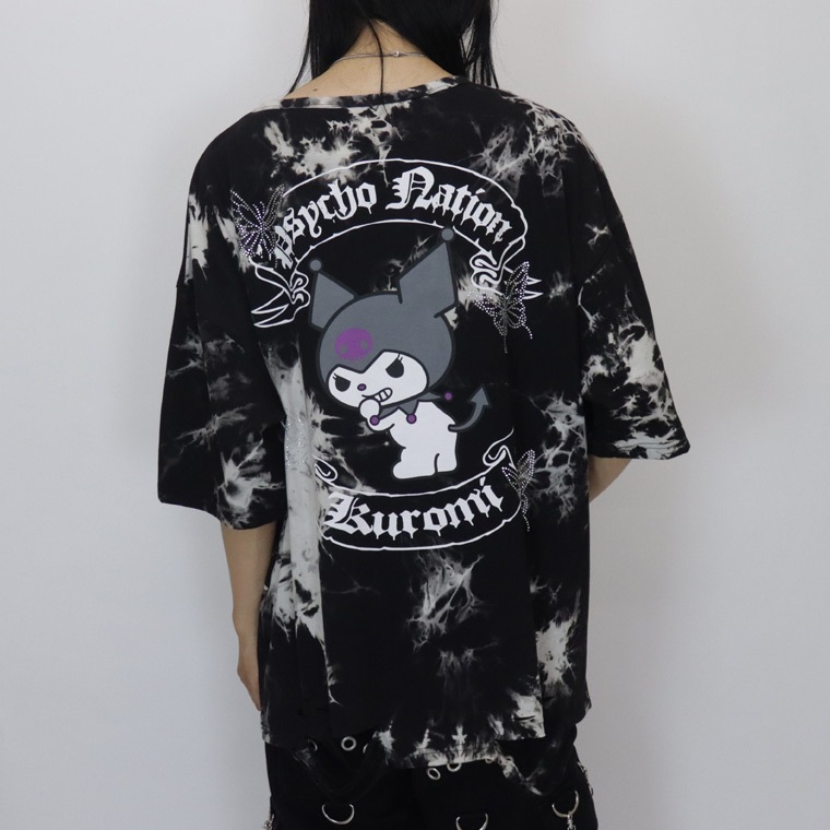 ＼数量限定３５％ＯＦＦ／【PSYCHONATION】『サンリオ・クロミコラボ』バタフライストーンBIGシルエットTシャツ