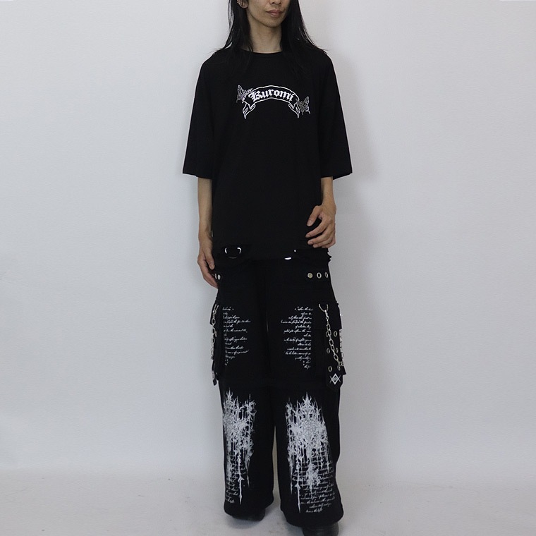＼数量限定３５％ＯＦＦ／【PSYCHONATION】『サンリオ・クロミコラボ』バタフライストーンBIGシルエットTシャツ
