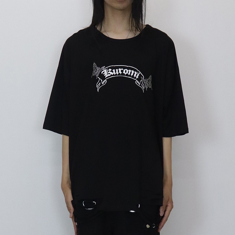 ＼数量限定３５％ＯＦＦ／【PSYCHONATION】『サンリオ・クロミコラボ』バタフライストーンBIGシルエットTシャツ
