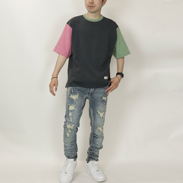 CAMスリットリブポケット半袖T(ペア対応)