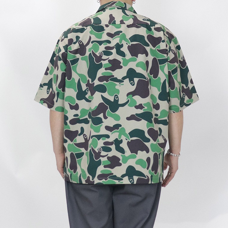 Russeluno カモフラージュ 半袖シャツ サイズ4 GONZ】オープンカラー総柄半袖シャツ | 店舗から探す,3号店,トップス