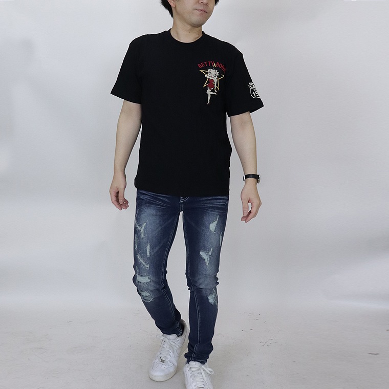【BETTYコラボ】ジャガード天竺半袖Tシャツ スタードレス