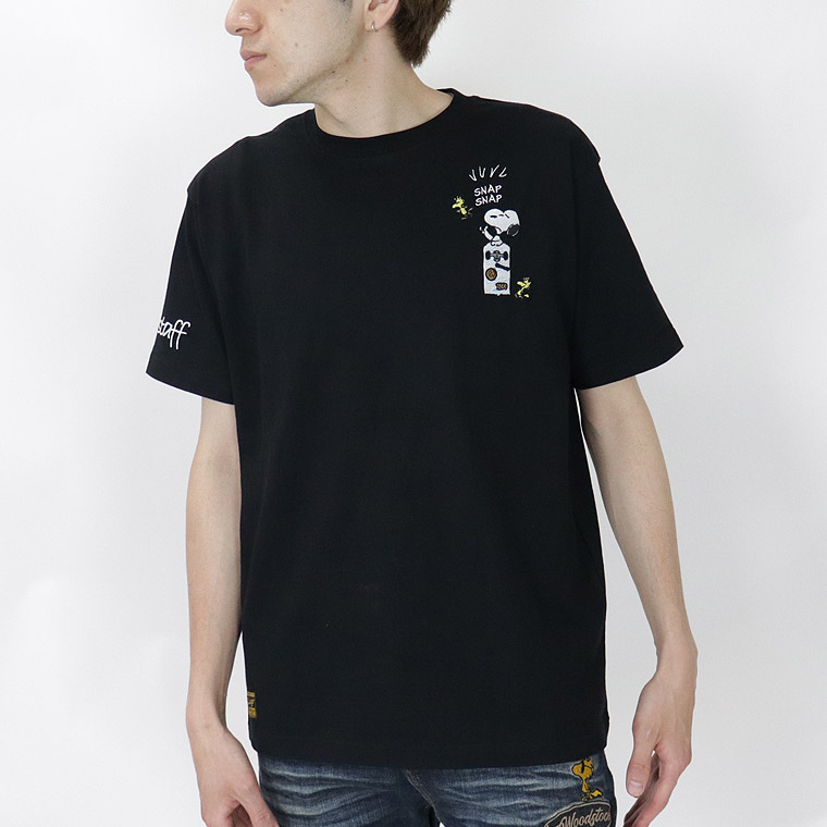 【SNOOPYコラボ】スケボーモチーフ半袖刺繍Tシャツ