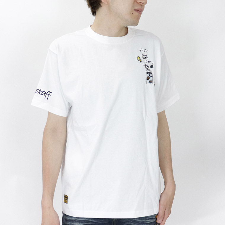 【SNOOPYコラボ】スケボーモチーフ半袖刺繍Tシャツ