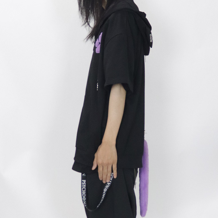 ＼数量限定２５％ＯＦＦ／【PSYCHONATION】ネコ耳×シッポ付きBIGシルエットZIPパーカー