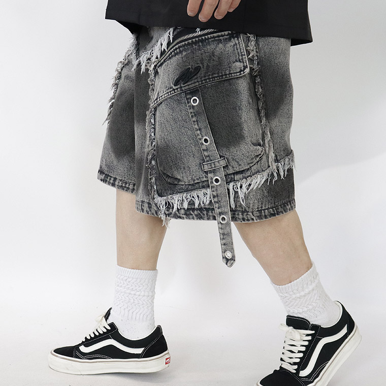【UNDERGROUND】スプレーデニムカーゴショーツ