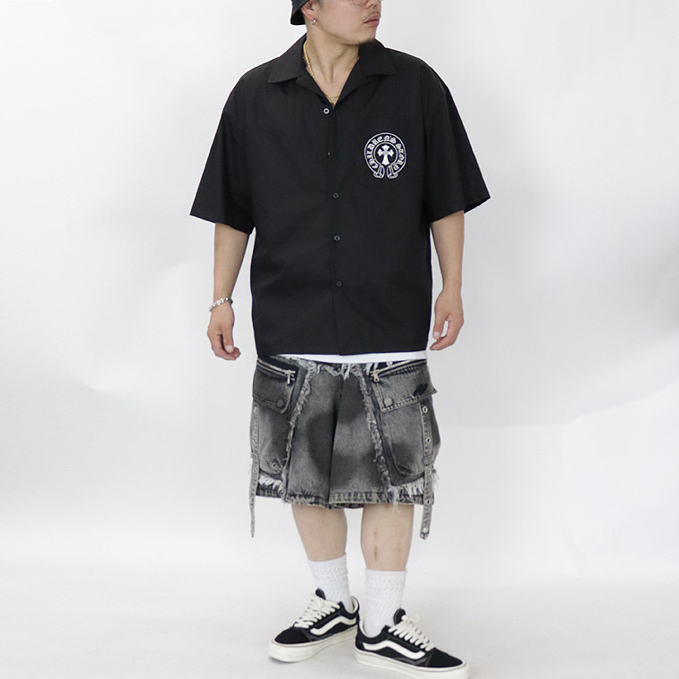 【UNDERGROUND】スプレーデニムカーゴショーツ