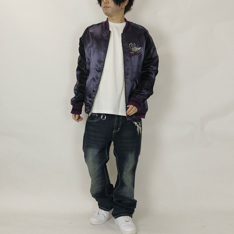 FS スヌーピー刺繍スカジャン