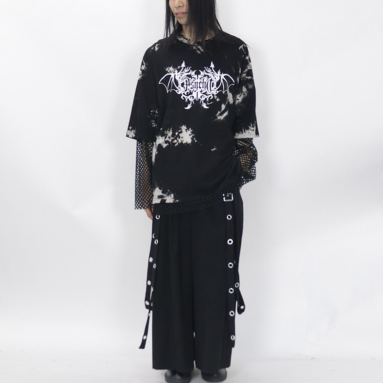 【PSYCHONATION】タイダイ染めBIGシルエットTシャツ×メッシュTシャツ アンサンブル