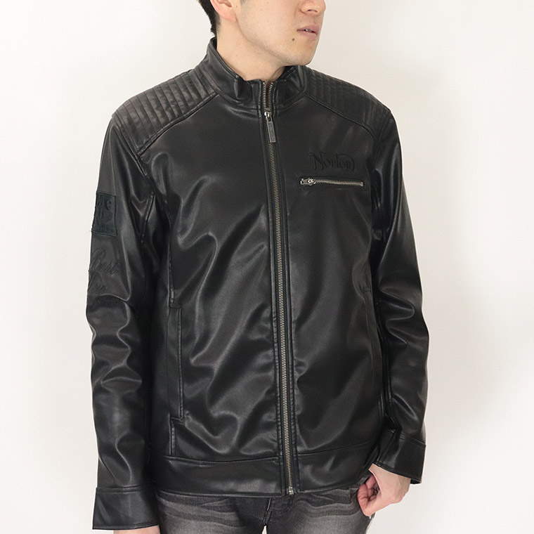 【NORTON】プレミアムシングルライダースジャケット