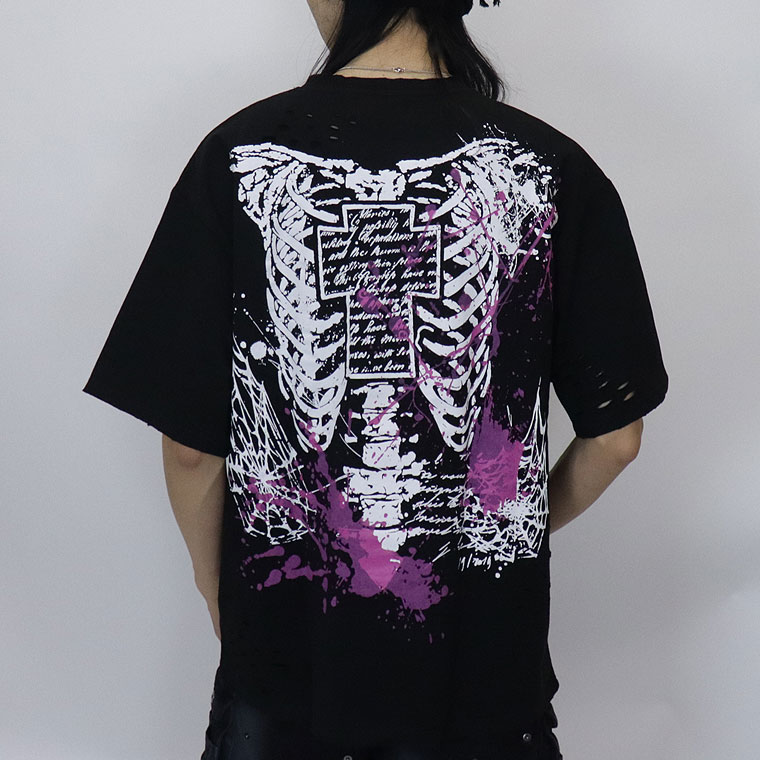 【Y.e(J)ow】ショットガンスカルアートBIGシルエットTシャツ
