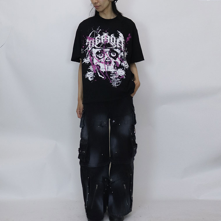 【Y.e(J)ow】ショットガンスカルアートBIGシルエットTシャツ