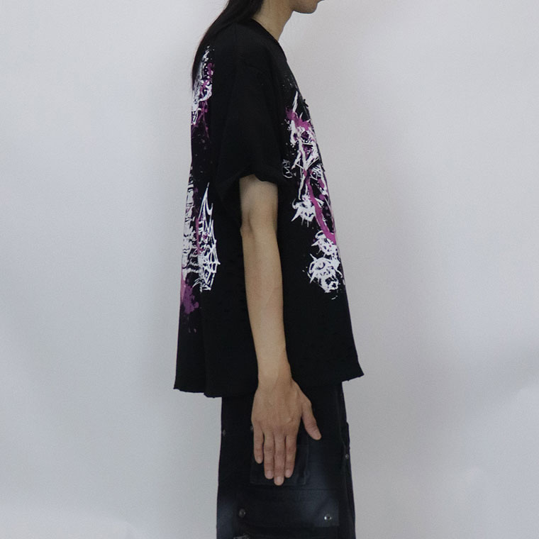 【Y.e(J)ow】ショットガンスカルアートBIGシルエットTシャツ