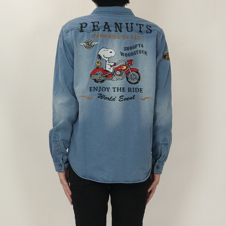 スヌーピー刺繍バイク長袖シャツ | アイテムから探す,トップス