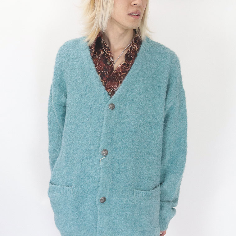 ラスワンSALE【ANTIBAL】コンチョ釦モコモコカーディガン(アメカジ・サーフ系