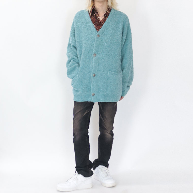 ラスワンSALE【ANTIBAL】コンチョ釦モコモコカーディガン(アメカジ・サーフ系