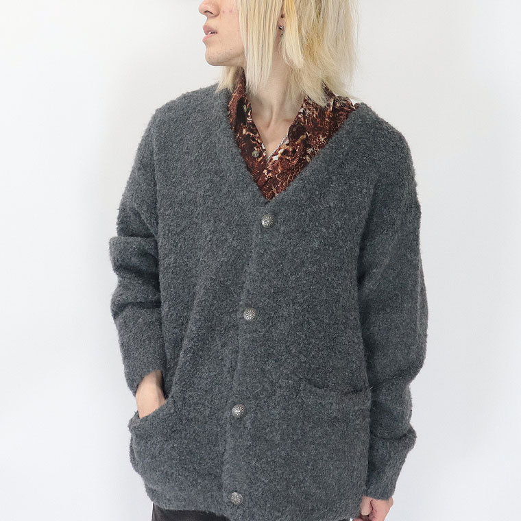 ラスワンSALE【ANTIBAL】コンチョ釦モコモコカーディガン(アメカジ・サーフ系