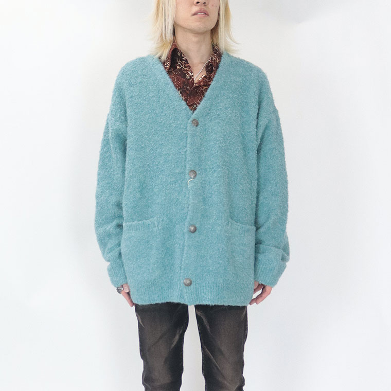 ラスワンSALE【ANTIBAL】コンチョ釦モコモコカーディガン(アメカジ・サーフ系