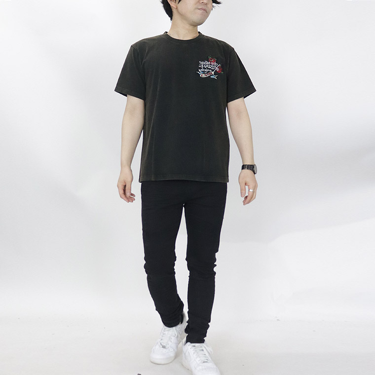【Ed Hardy】フロスト加工天竺半袖Tシャツ