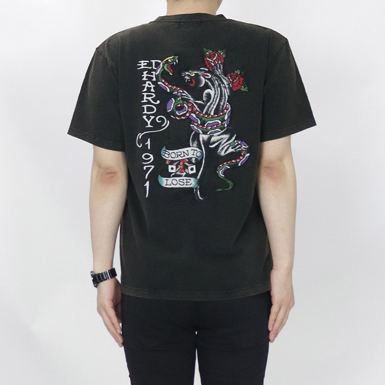 【Ed Hardy】フロスト加工天竺半袖Tシャツ