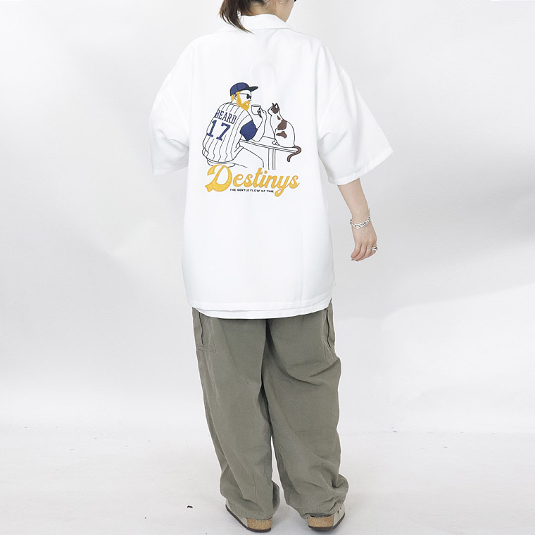 ヒゲサガラ刺繍半袖シャツ