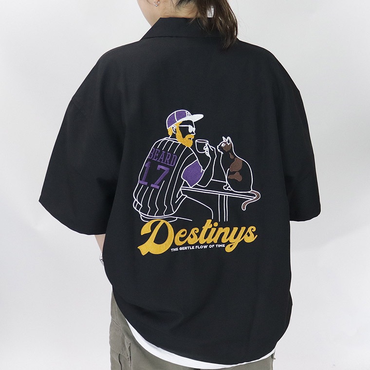 ヒゲサガラ刺繍半袖シャツ