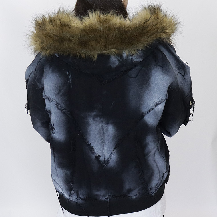 【P.N UNDERGROUND】ファー脱着スプレーフードブルゾン