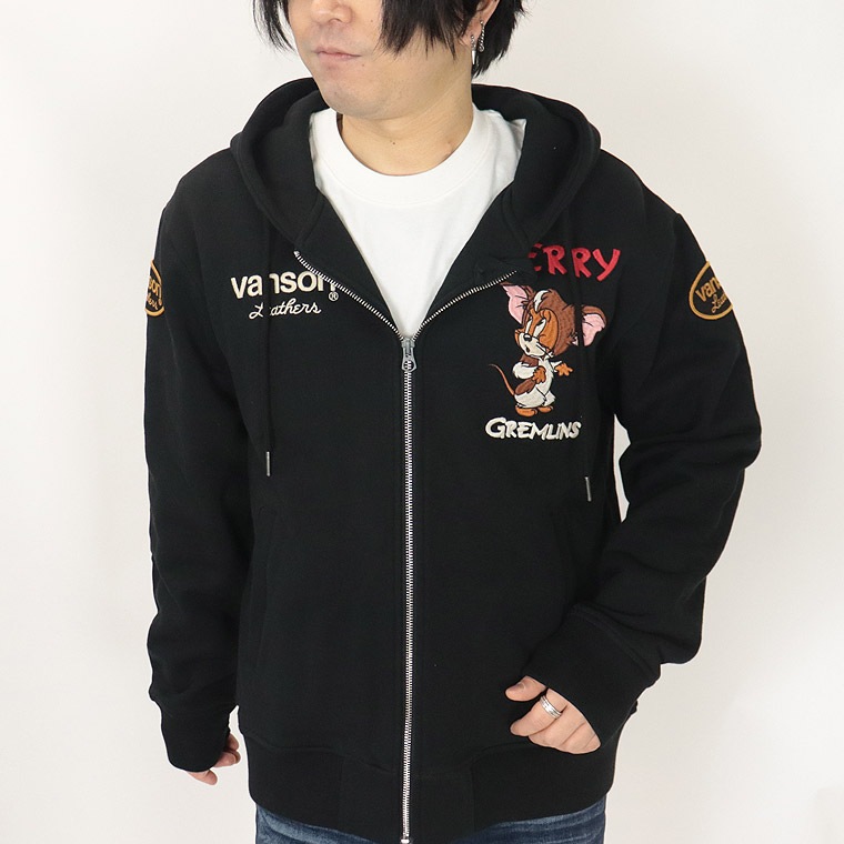 【TOM&JERRYコラボ】裏毛ZIPパーカー【グレムリンコラボ】
