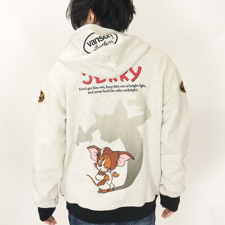 【TOM&JERRYコラボ】裏毛ZIPパーカー【グレムリンコラボ】