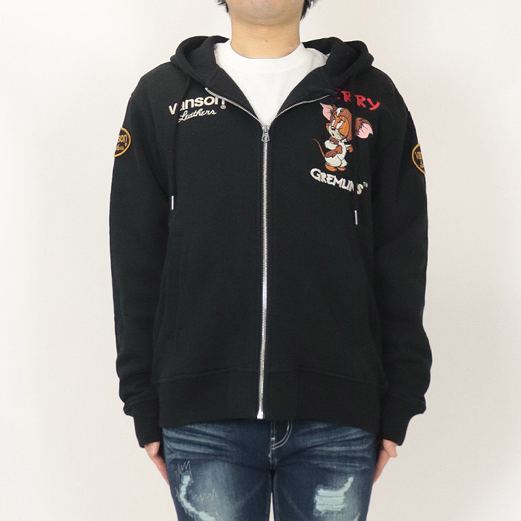 【TOM&JERRYコラボ】裏毛ZIPパーカー【グレムリンコラボ】